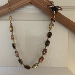 Ann Taylor multistone necklace w dragonfly